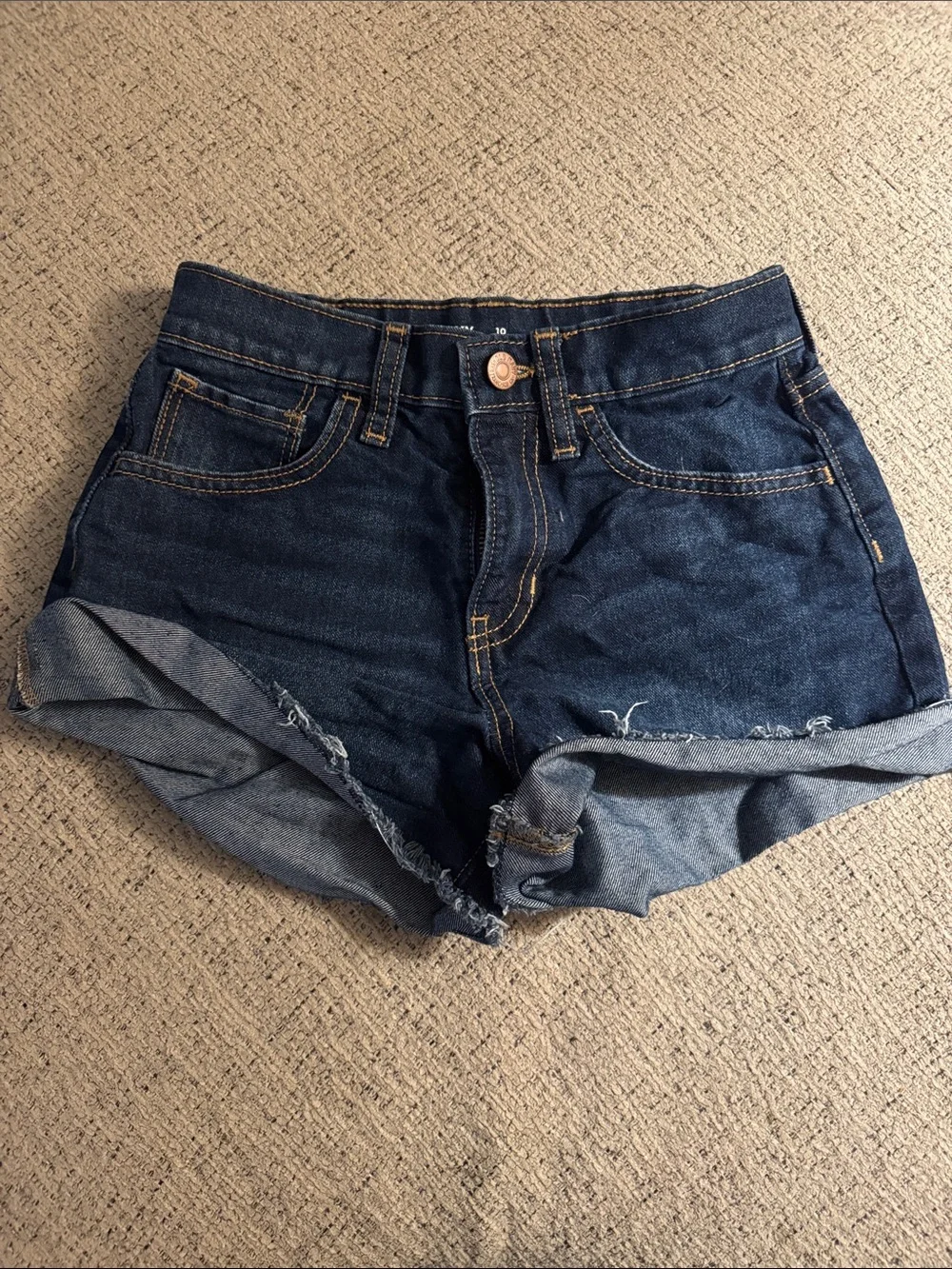 Old Navy Dark Blue Denim Roll Cuff Shorts
